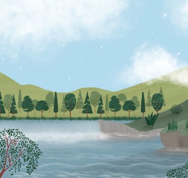 Acqua e terra è una carta da parati realizzata da Sarapi in collaborazione con Manarti