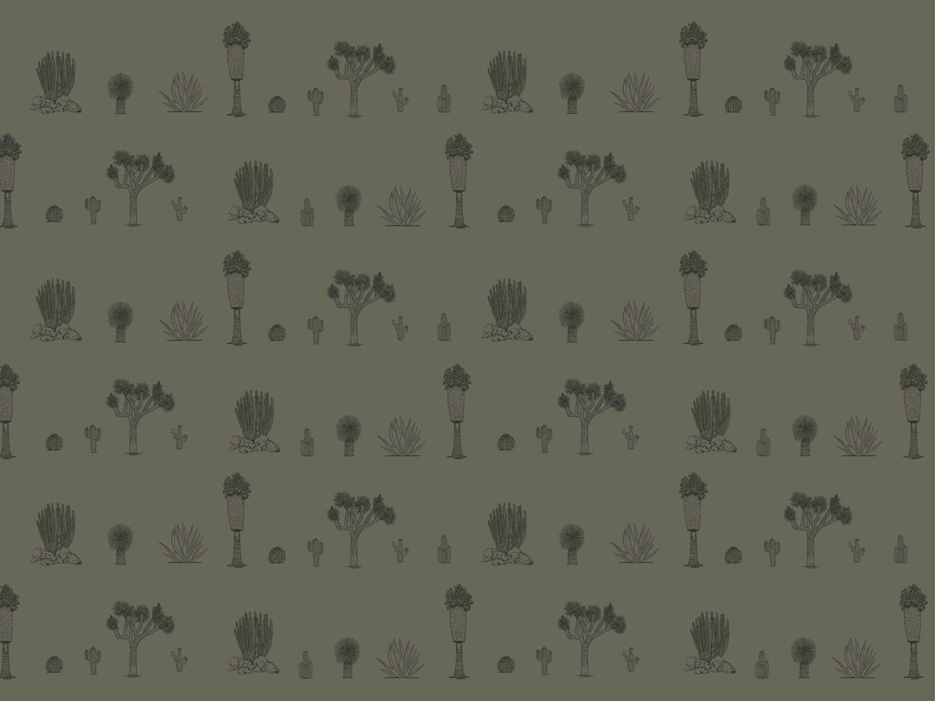 Desert.small.green.blank.line.green80 Joshua palm springs small è una carta da parati realizzata da Lucia Simonetti in collaborazione con Manarti