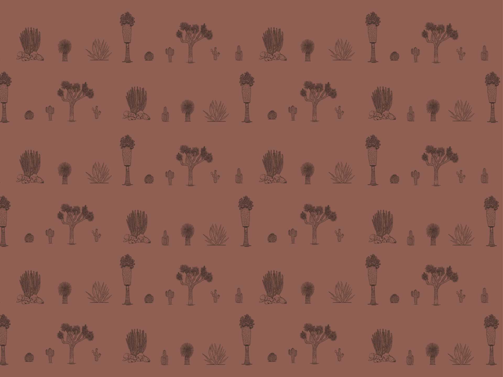 Desert.small.red.blank.line.red75 Joshua palm springs small è una carta da parati realizzata da Lucia Simonetti in collaborazione con Manarti