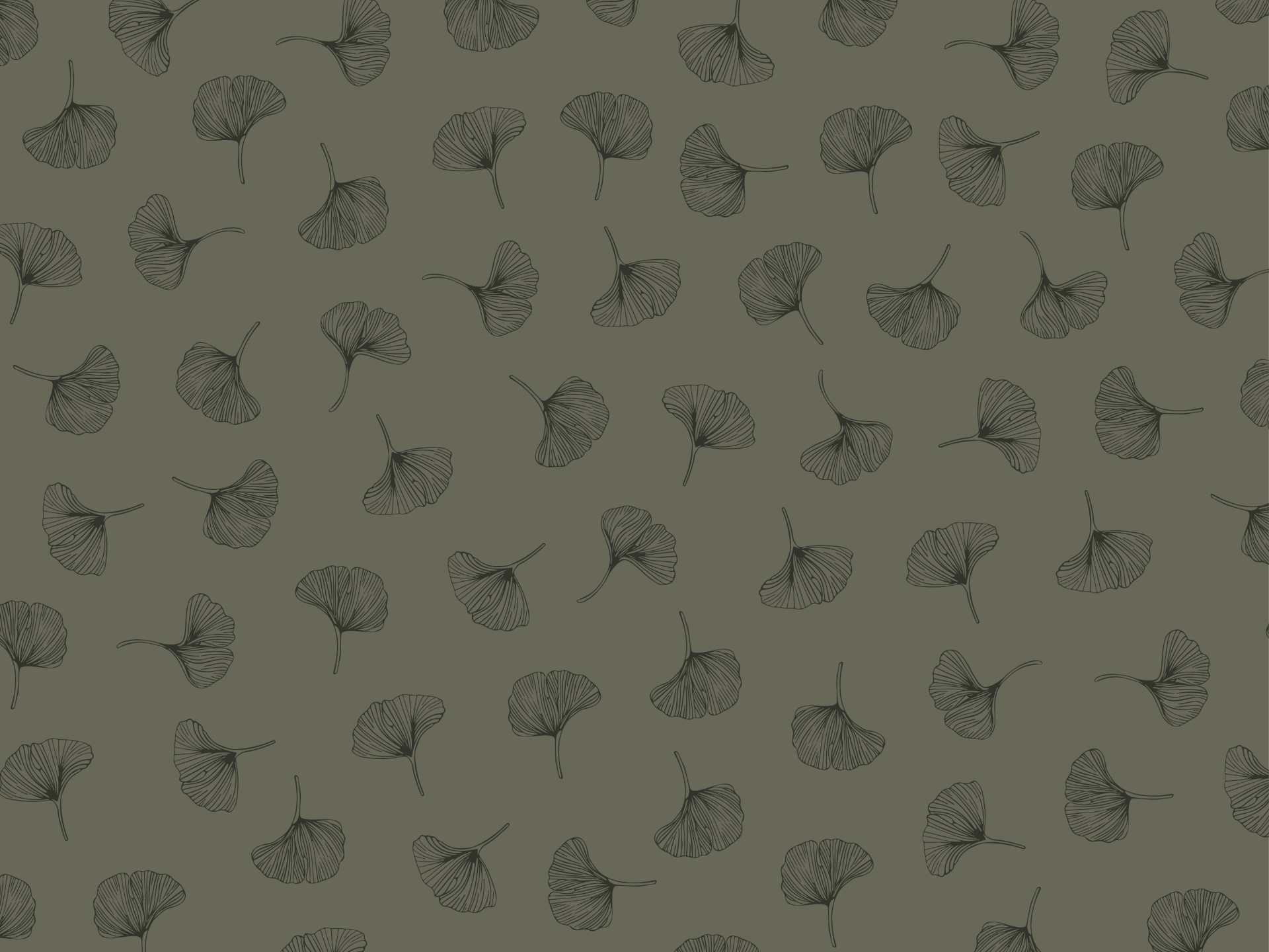 Ginkgo.biloba.green.blank.line.green80 Ginkgo biloba è una carta da parati realizzata da Lucia Simonetti in collaborazione con Manarti