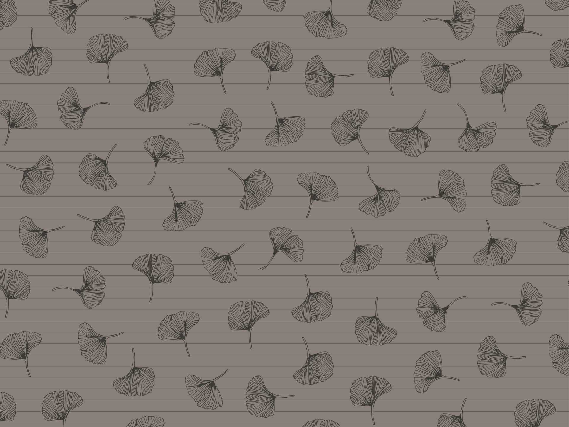 Ginkgo.biloba.grey.split.line.grey80 Ginkgo biloba è una carta da parati realizzata da Lucia Simonetti in collaborazione con Manarti