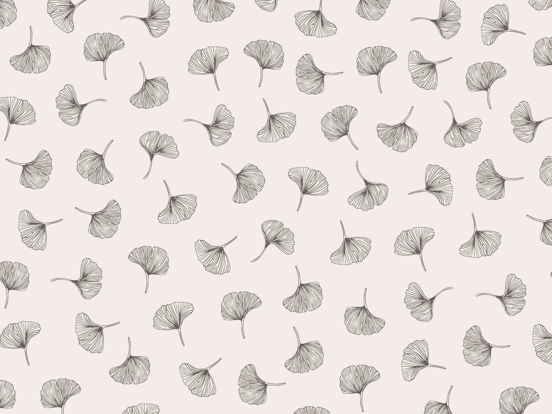 Ginkgo.biloba.white.blank.line.grey53 Ginkgo biloba è una carta da parati realizzata da Lucia Simonetti in collaborazione con Manarti