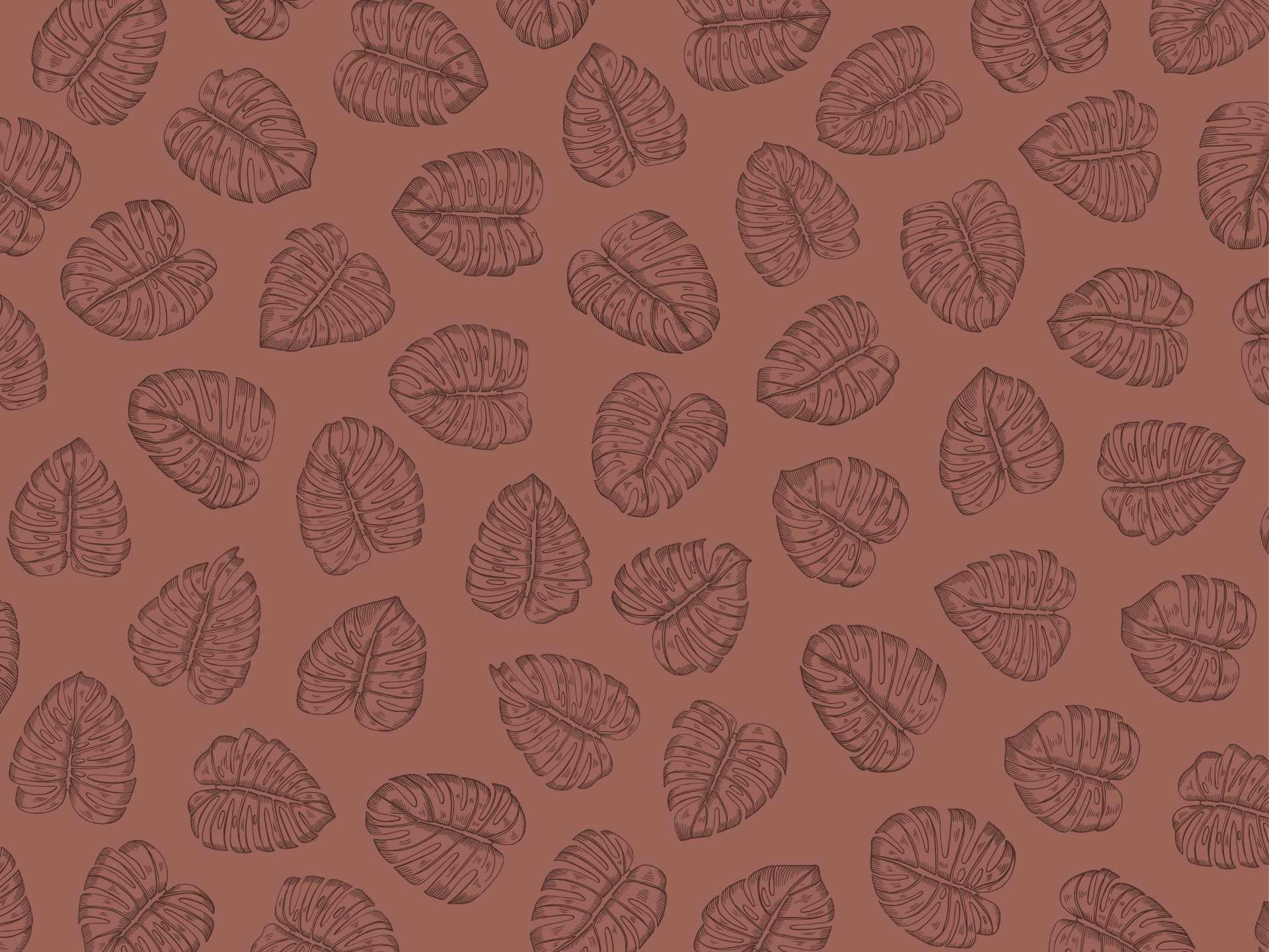 Monstera.red.blank.line.red75 Monstera è una carta da parati realizzata da Lucia Simonetti in collaborazione con Manarti