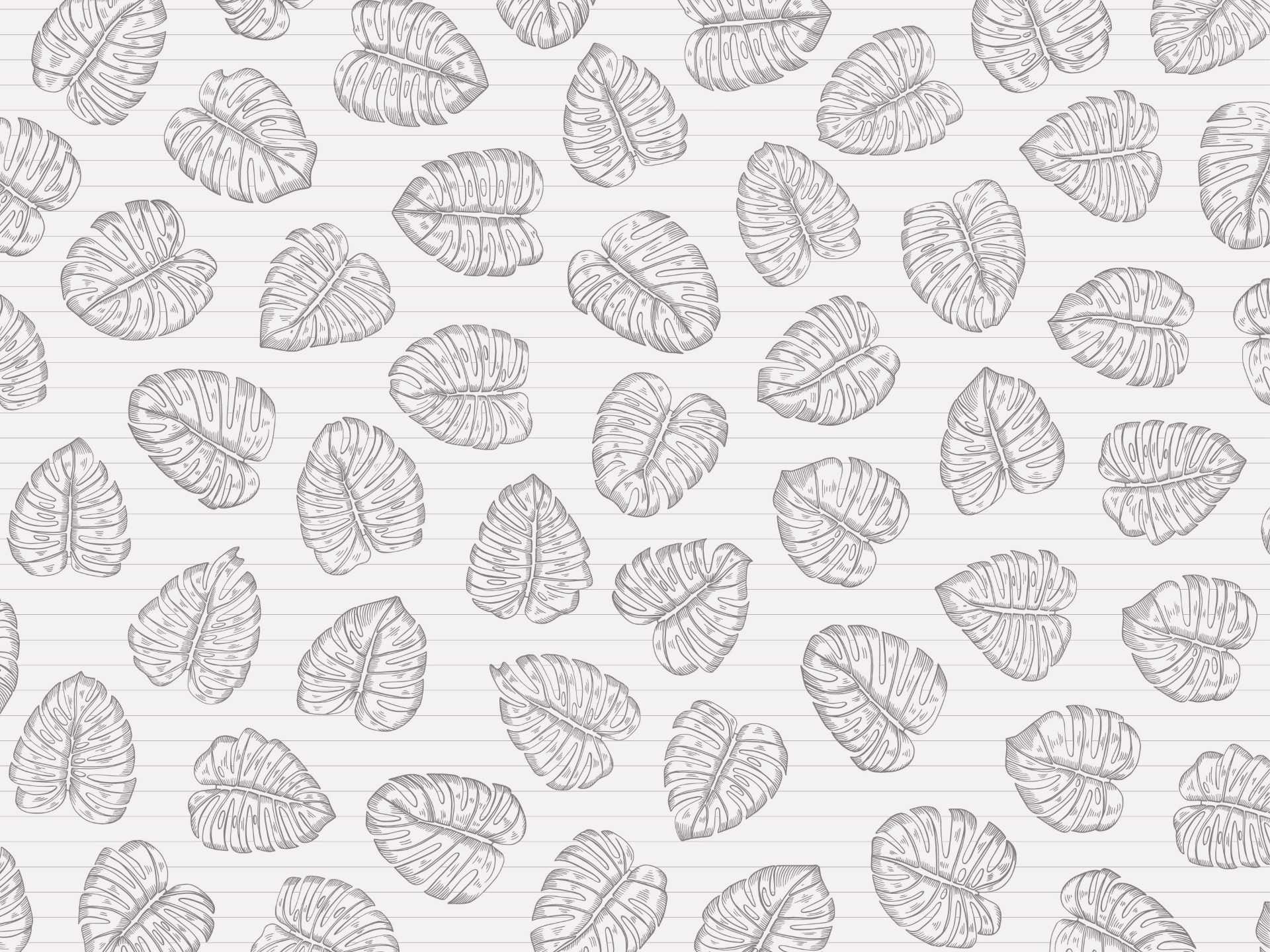 Monstera.white.split.line.grey35 Monstera è una carta da parati realizzata da Lucia Simonetti in collaborazione con Manarti
