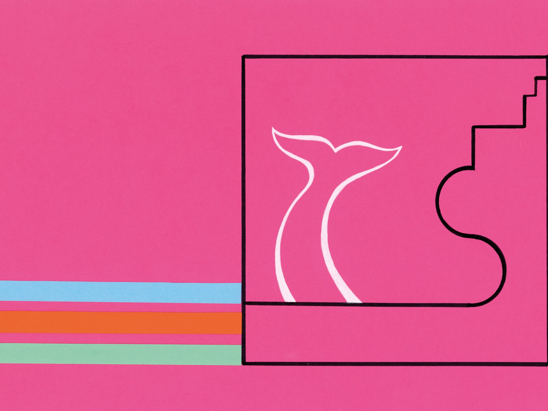 Fucsia_1_ambientazione_carta_da_parati_wallpaper_collezione_d'autore Fucsia è una carta da parati realizzata da Pasquale Buonasora in collaborazione con Manarti
