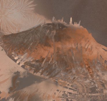 Vulcano è una carta da parati realizzata da Giovanni Montella in collaborazione con Manarti