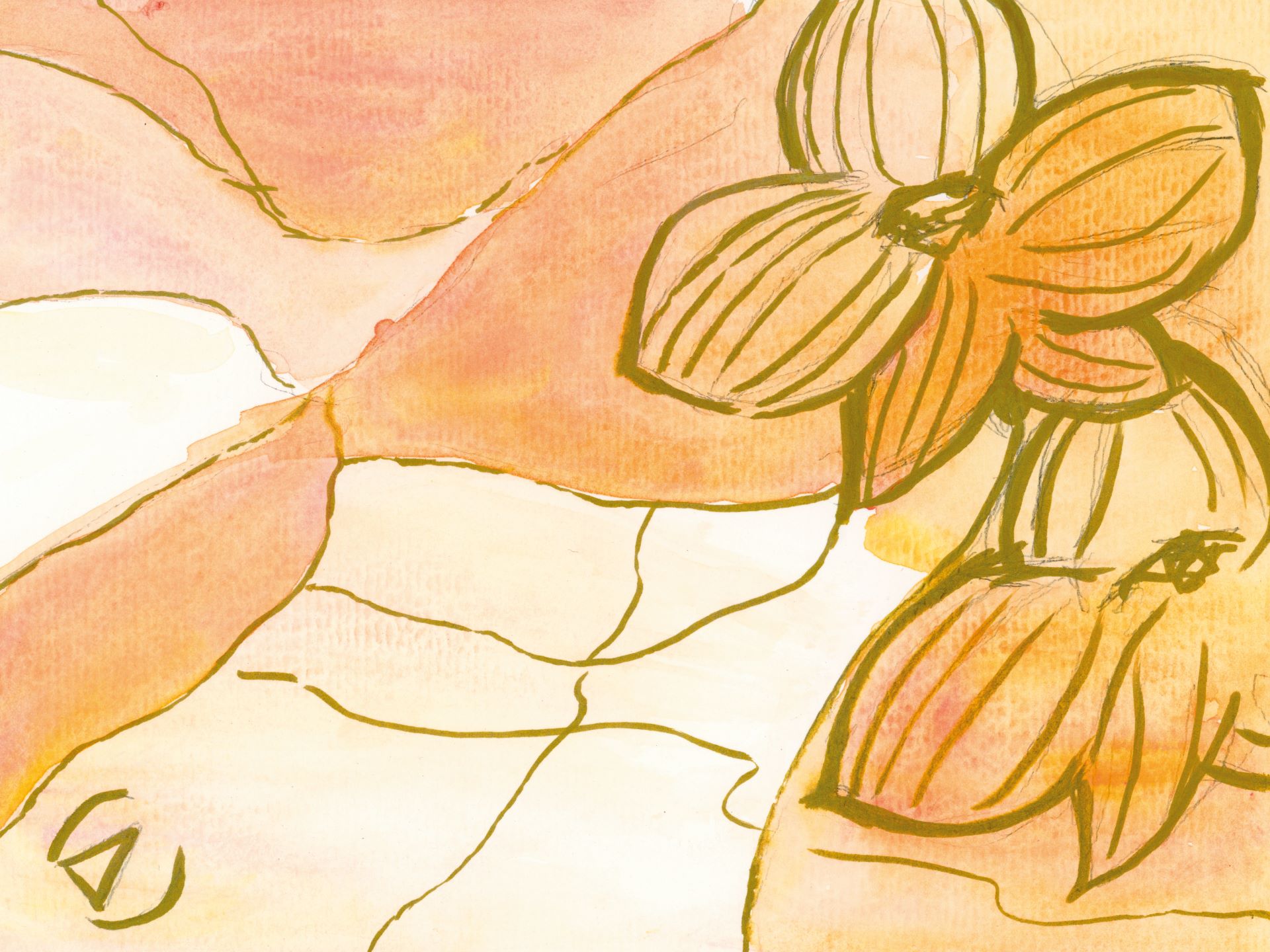 Z710.1_Watercolor_flower_carta_da_parati_manarti_wallpaper Watercolor flower è una carta da parati realizzata da Manarti
