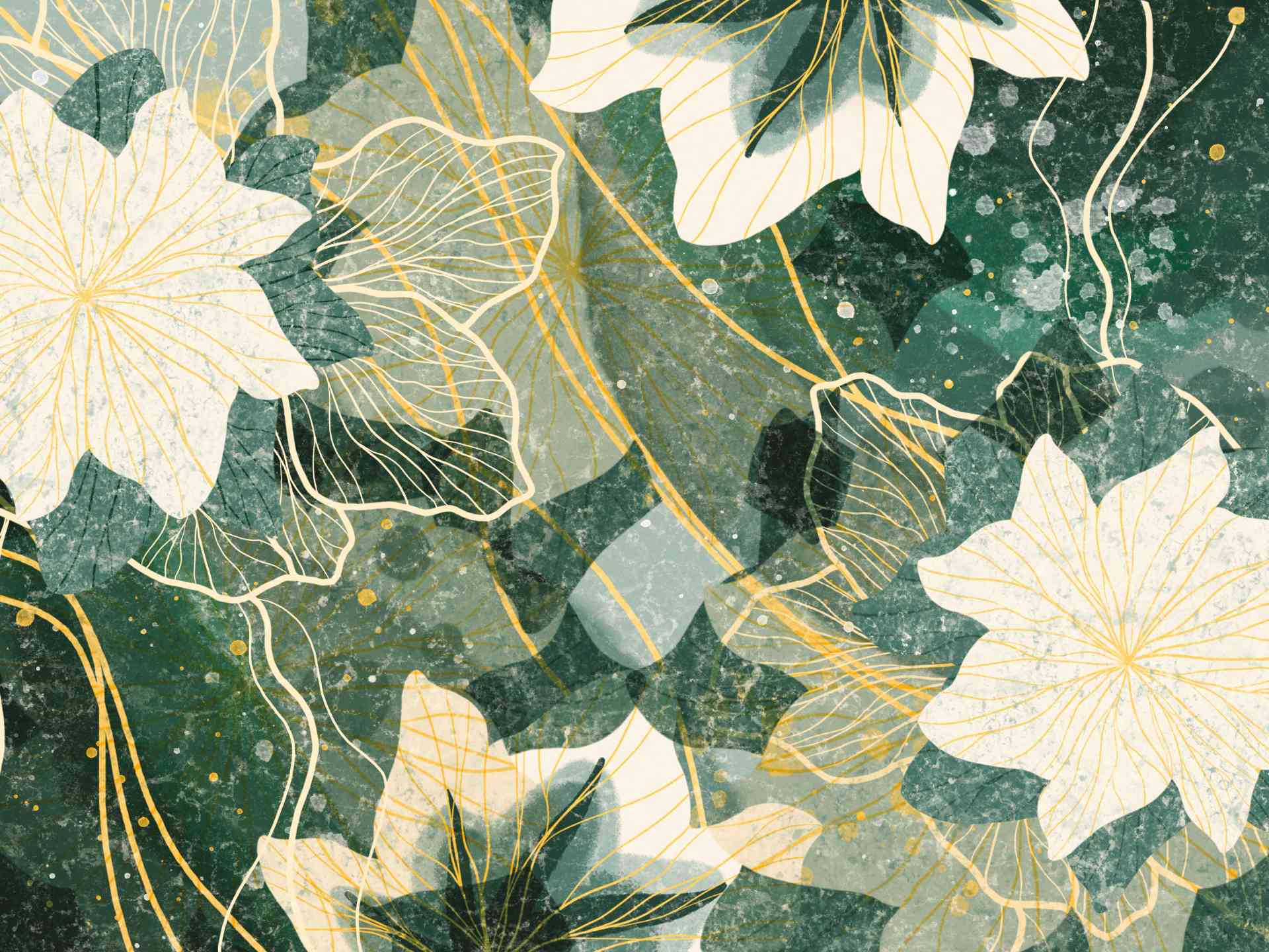 Golden Bloom_Francesca_Magi_carta_da_parati_manarti_wallpaper