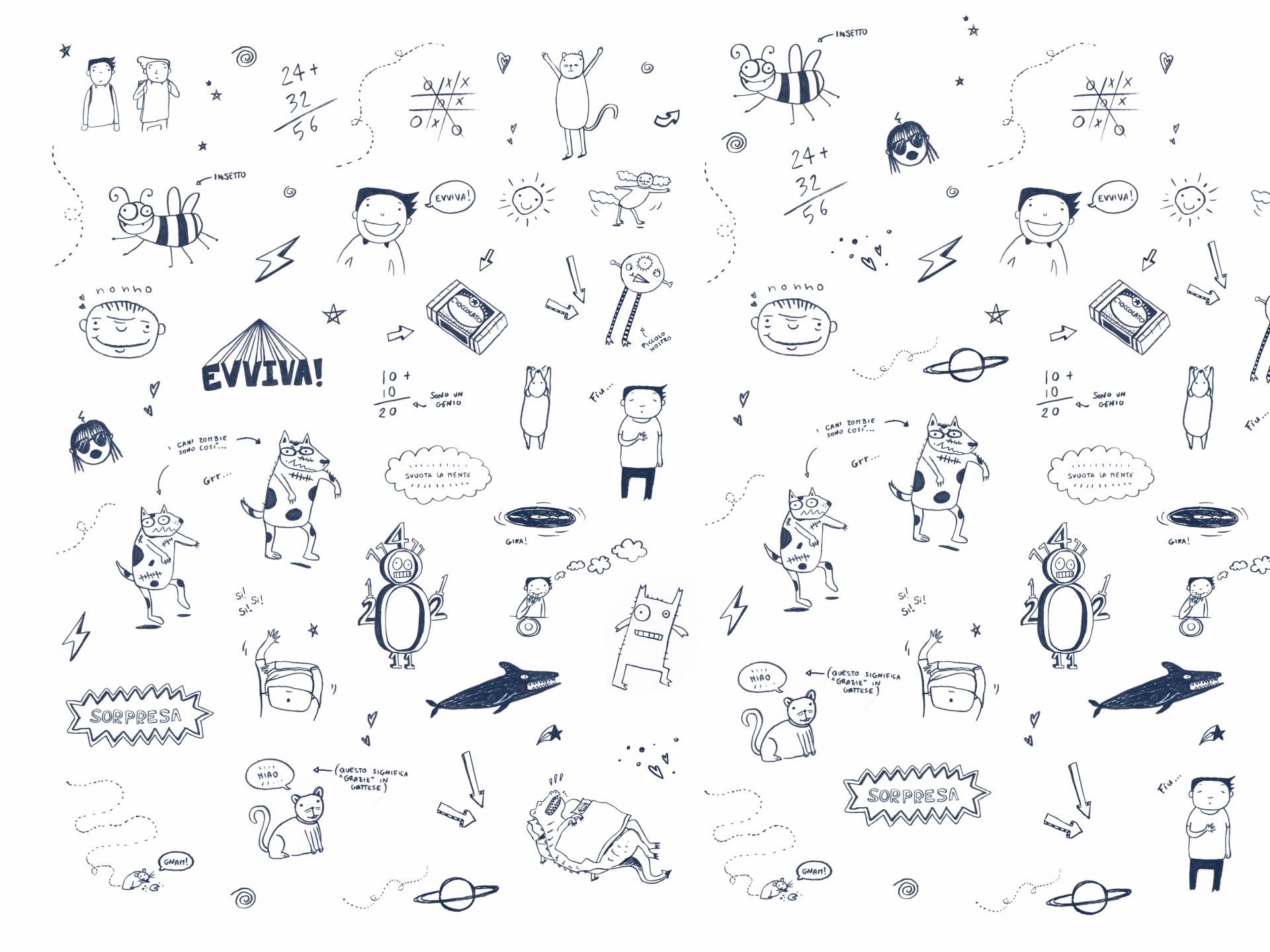 Z833.1_Doodles_carta_da_parati_manarti_wallpaper Doodles è una carta da parati realizzata da Manarti