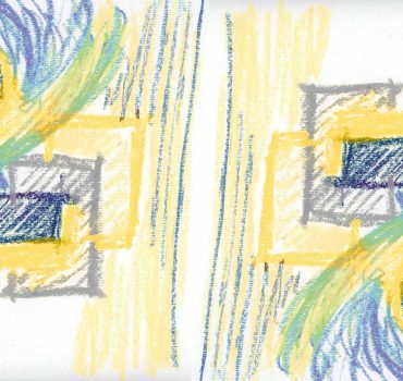 Pastelli in danza è una carta da parati realizzata da Manarti durante il Workshop presso la nostra rivendita Abitare il bagno a Trani
