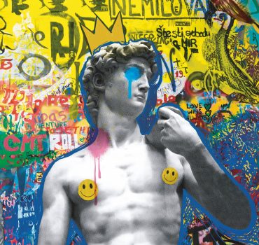 Pop David è una grafica da parati realizzata da Manarti