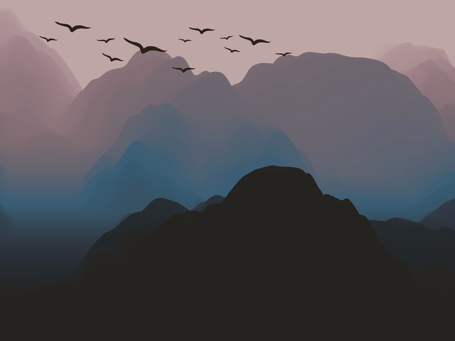Montagne blu