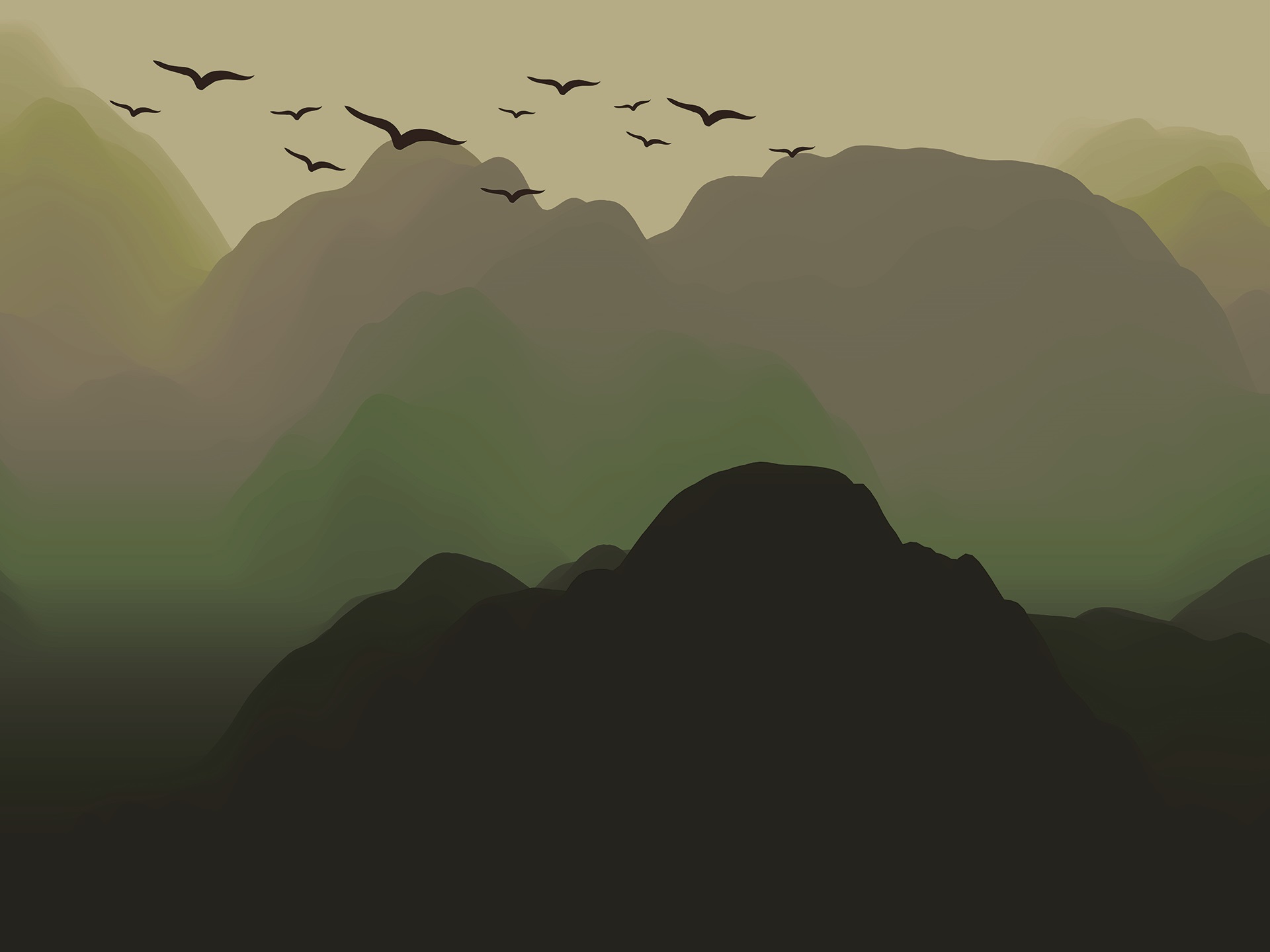 Montagne verde