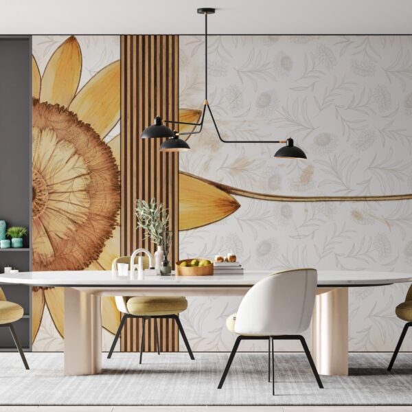 Carta da parati Girasole Splendente. Collezione Workshop